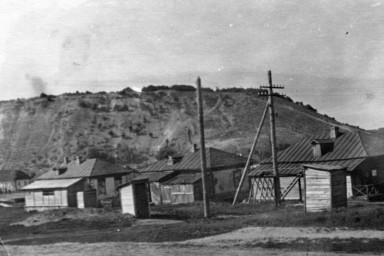Сельские домики на фоне Лысой горы